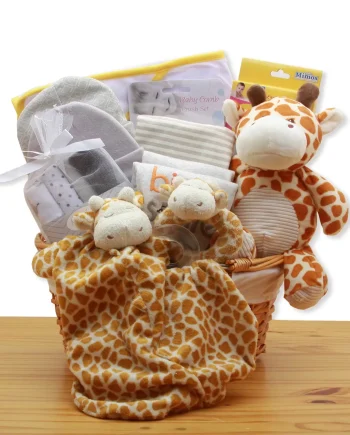 Yellow Giraffe Baby Gift Basket