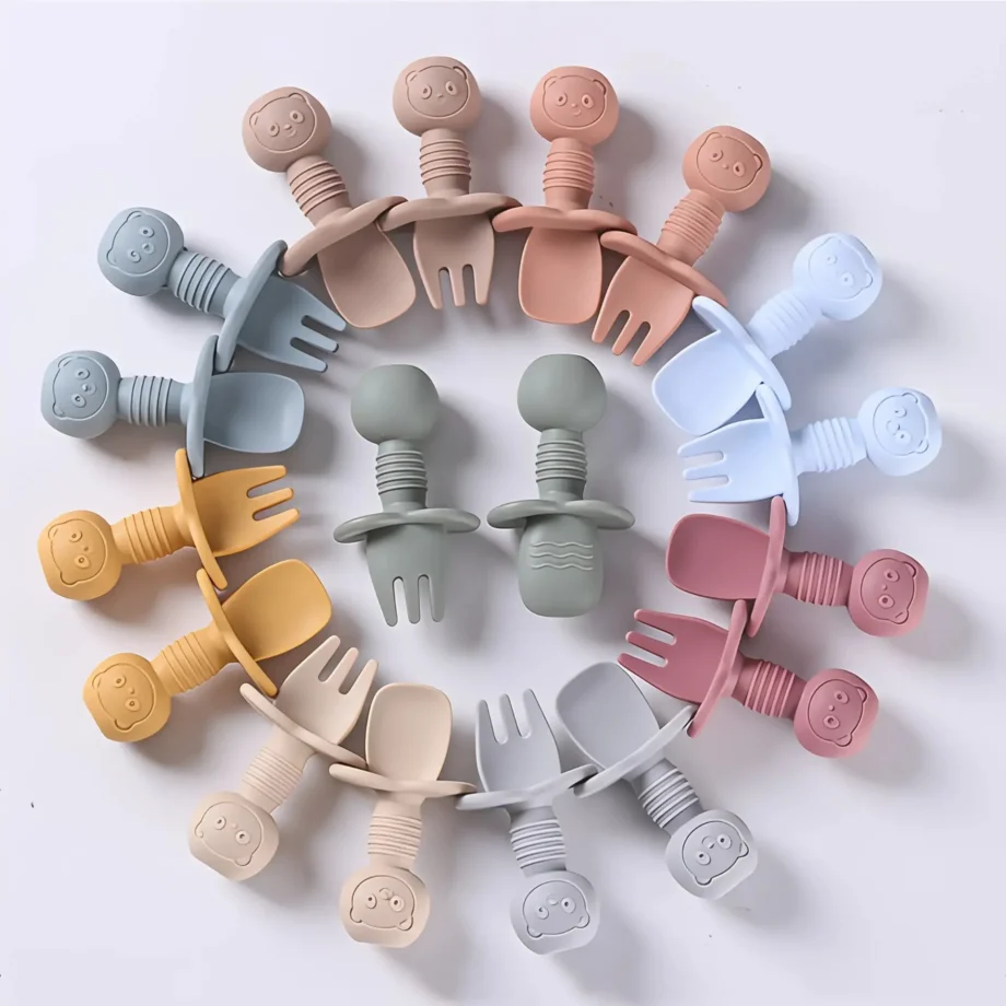 2pcs Food Grade Silicone Cutlery