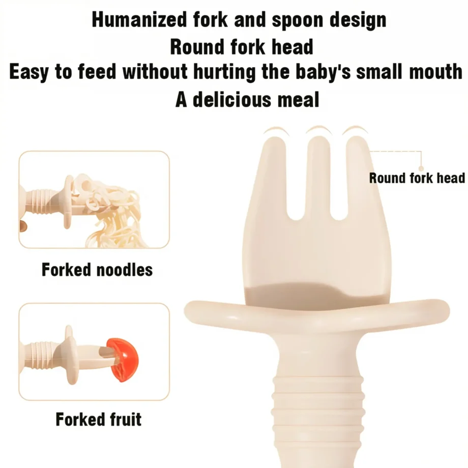 2pcs Food Grade Silicone Cutlery
