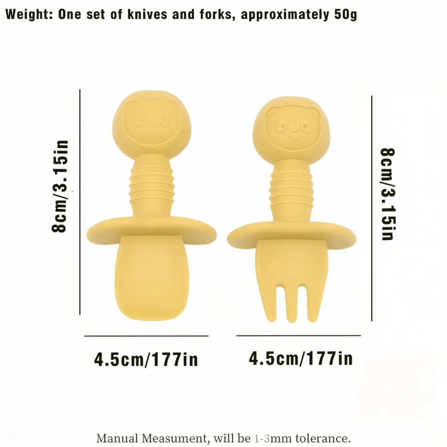 2pcs Food Grade Silicone Cutlery