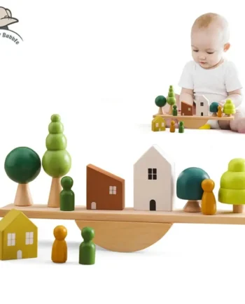 Montessori Wooden Toy Stacking & Threading